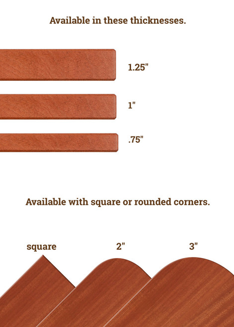 Choose thickness/corners